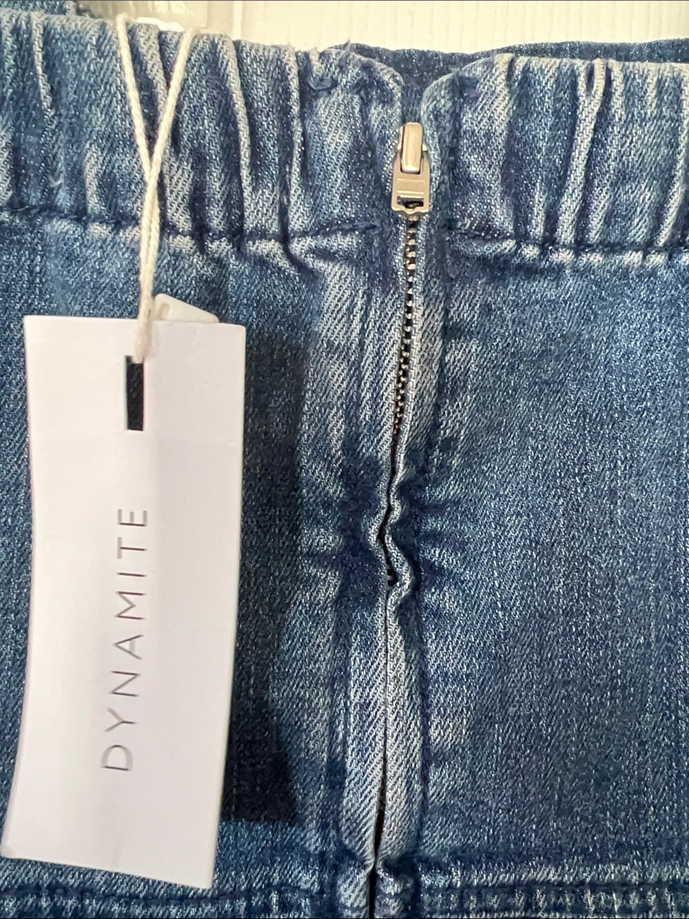 NWT - Dynamite Denim Blue Wide-Leg Jumpsuit - Picture 4 of 5